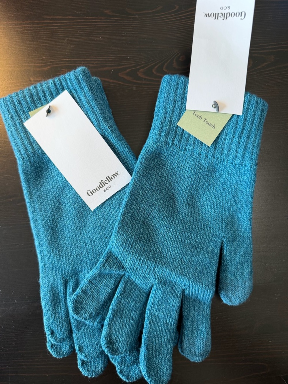 Goodfellow & Co Teal Knit Touchscreen Gloves
